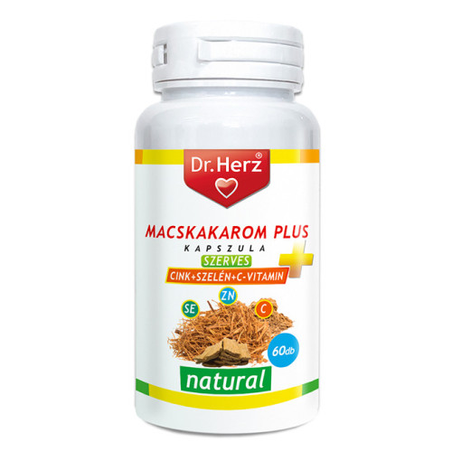 Dr.Herz Macskakarom + Szerves Cink + Szelén + C-vitamin –60kapszula