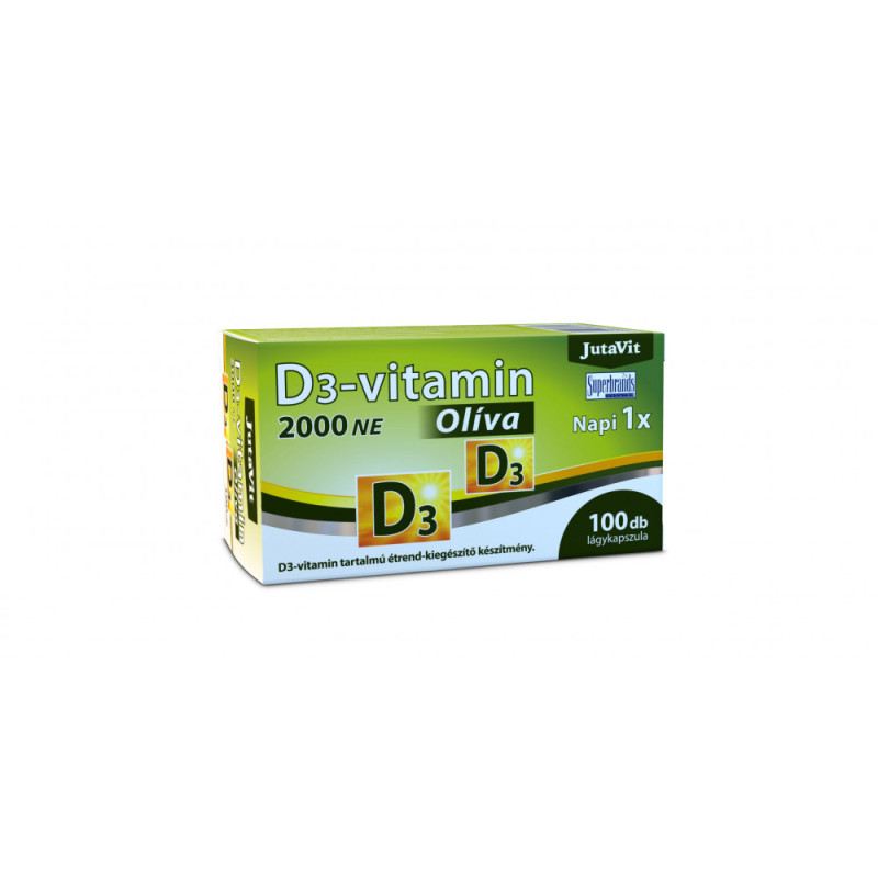 JutaVit Vitamina D3 2000UI (50µg) Măsline