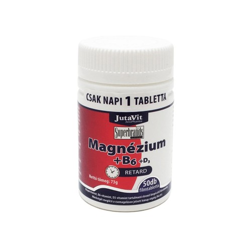 JUTAVIT Magnézium 250mg +B6 nyújtott kioldódással 50 tabletta