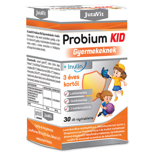 JutaVit Probium Kid Pentru Copii + Inulina 30 tablete masticabile