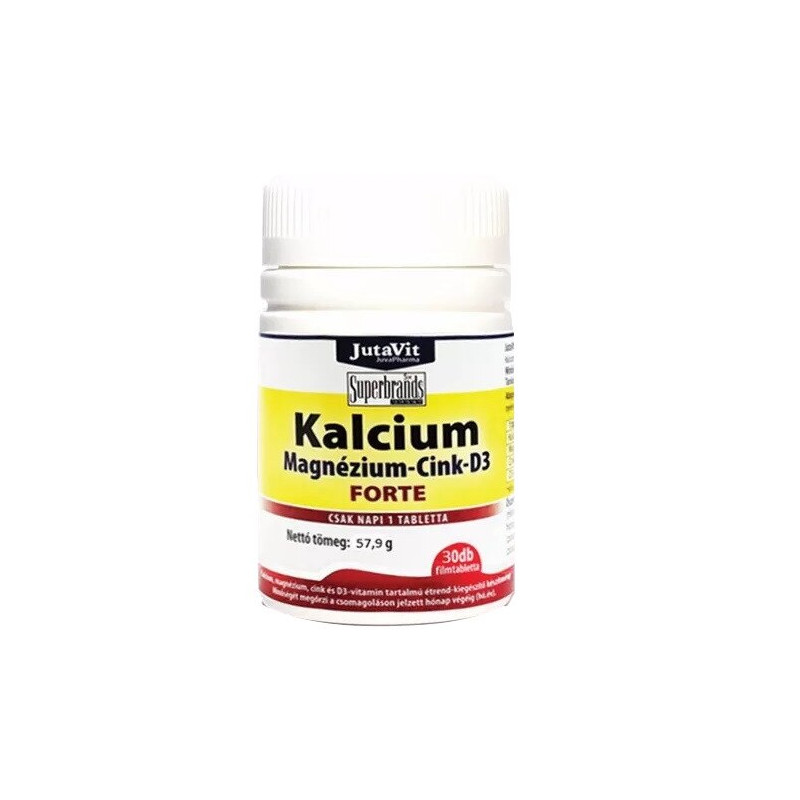 JutaVit CALCIU 500MG+MAGN 150MG+ZINC |15MG FORTE 30BUC/CUT