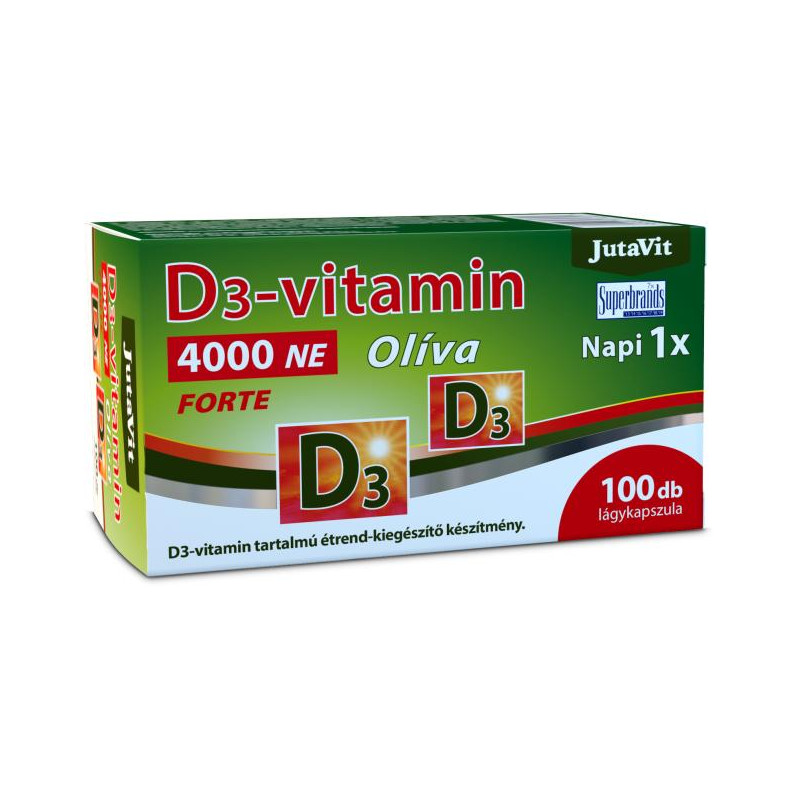 JUTAVIT D3-vitamin 4000NE (100µg) Olíva Forte 100 kapszula