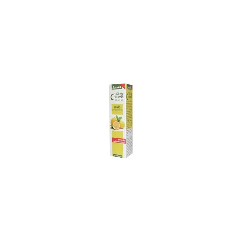 JutaVit Vitamina C Tablete Efervescente cu gust de Lamaie 1000 mg 20 tablete/cutie