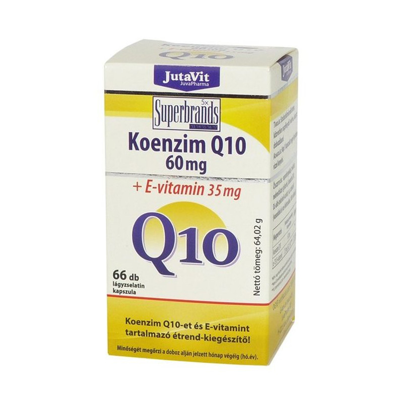 JutaVit Koenzim Q10 60mg + E-vitamin 35mg 66 kapszula