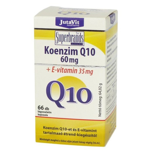 JutaVit Koenzim Q10 60mg + E-vitamin 35mg 66 kapszula