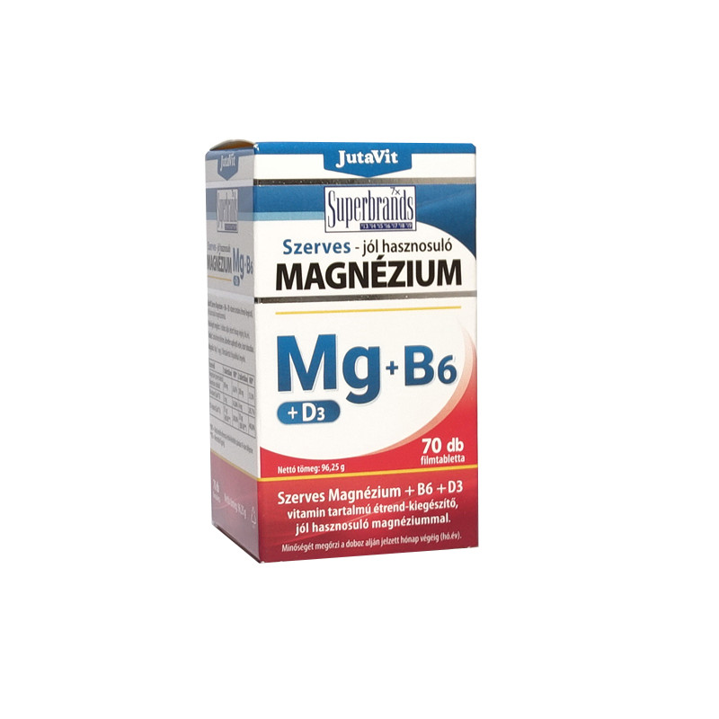 JutaVit Szerves Magnézium + B6 + D3 70 tabletta