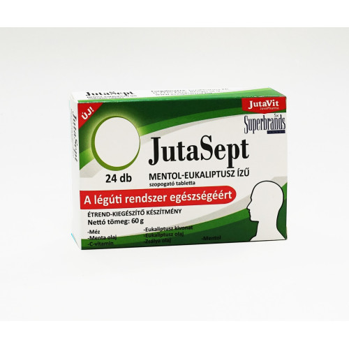 JutaSept mentol-eukaliptusz ízű 24 tabletta