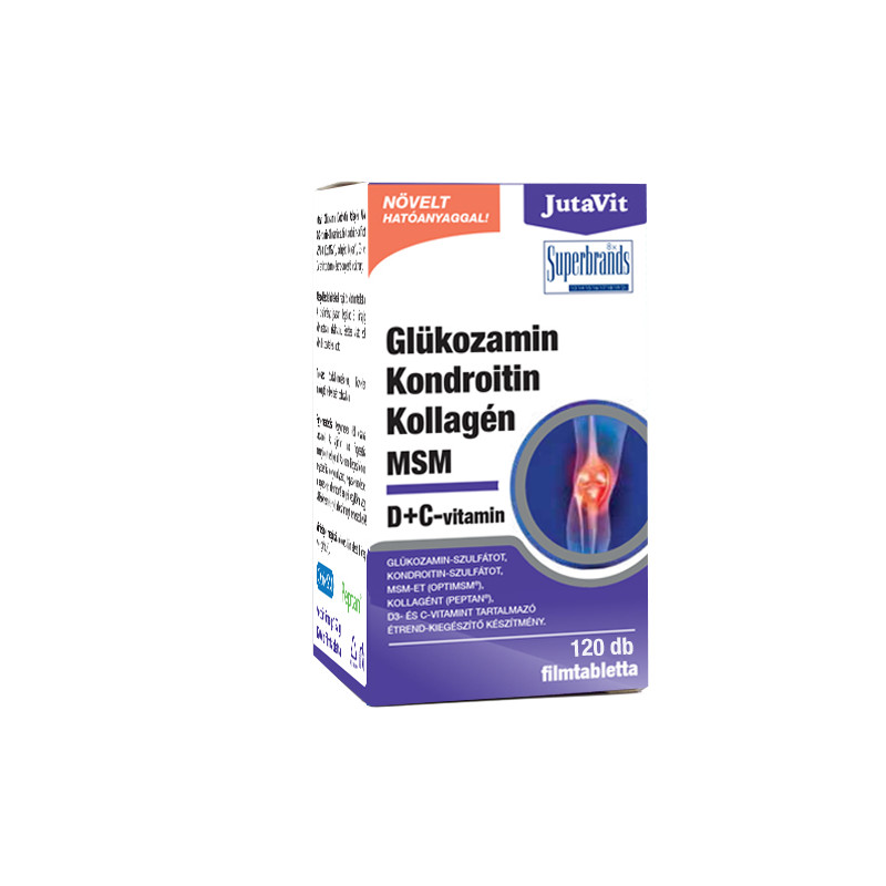 JutaVit Glükozamin Kondroitin Kollagén MSM D+C-vitamin 120 tabletta