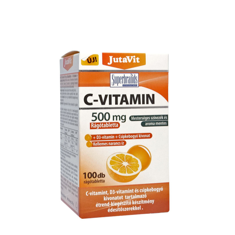 JUTAVIT C-vitamin 500mg Narancs ízű 100 rágótabletta