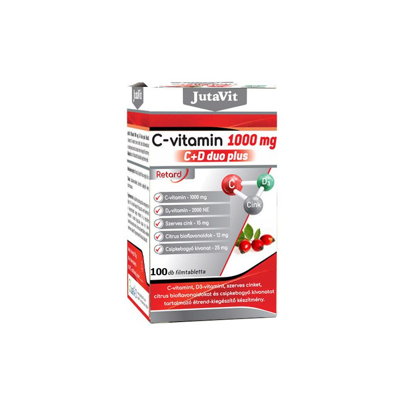 JutaVit Vitamina C 1000mg C+D DUO plus 100 TABLETE