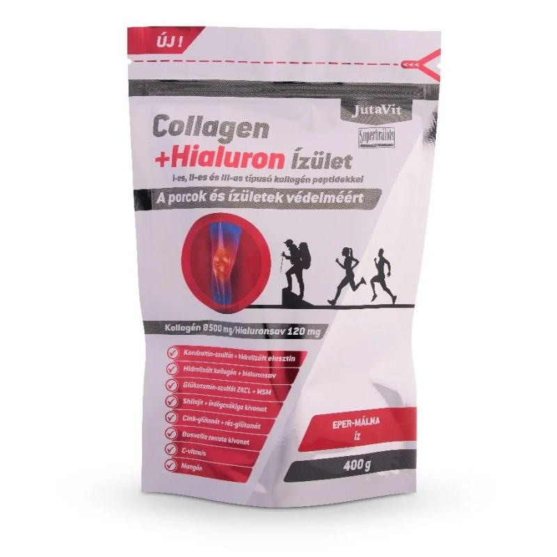 JUTAVIT Collagen+Hialuron Ízület – Eper-Málna ízben