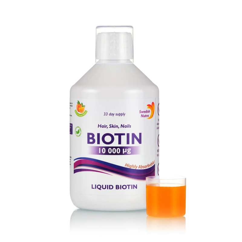 Biotină Lichidă 10.000mcg pentru Frumusețe și Energie – 500ml – Super Concentrat – Calitate Premium