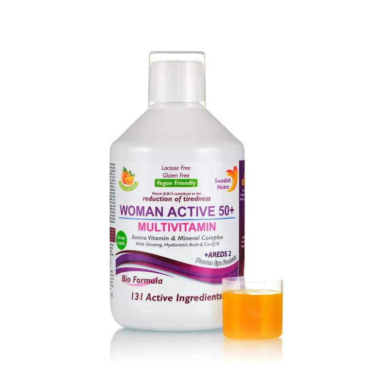 Swedish Nutra Woman 50+ 500ml - folyékony multivitamin 50 feletti nőknek
