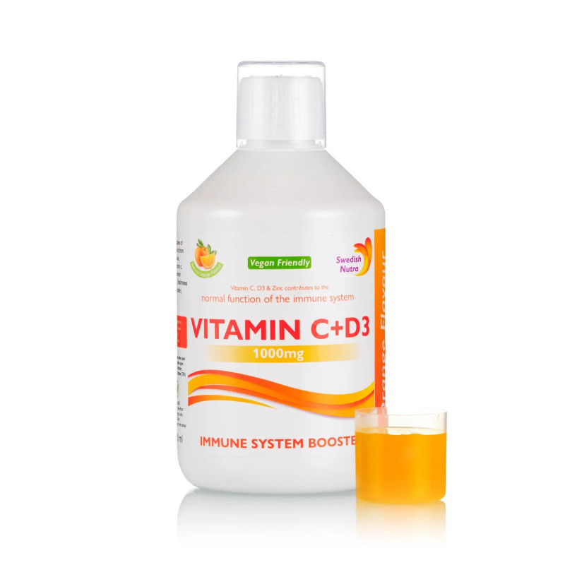 Swedish Nutra C+D3 immunrendszer erősítő 500ML - folyékony C+D3 vitamin