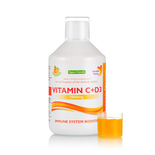Swedish Nutra C+D3 immunrendszer erősítő 500ML - folyékony C+D3 vitamin