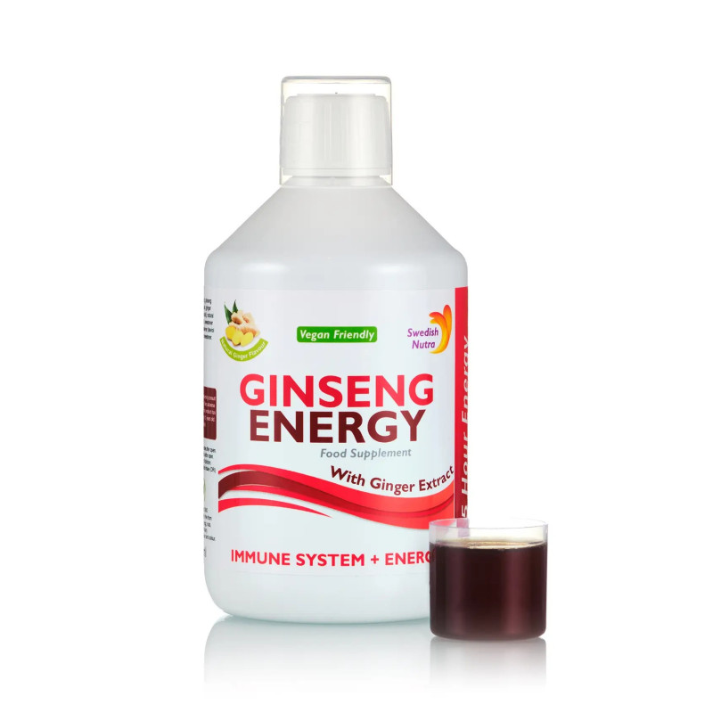 Swedish Nutra Ginseng Energy Gyömbér kivonattal 500ml - folyékony ginseng
