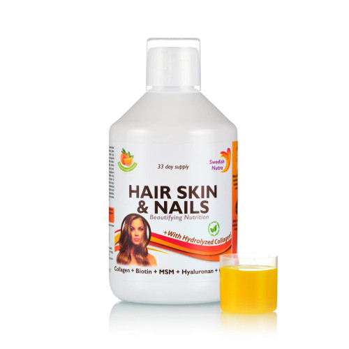 Hair Skin & Nails – Colagen Lichid Hidrolizat 1000mg – sticlă cu 500 ml