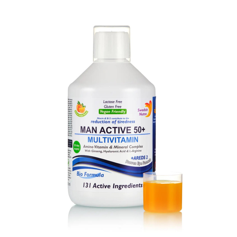 Swedish Nutra Man 50+ 500ml - folyékony multivitamin 50 feletti férfiaknak