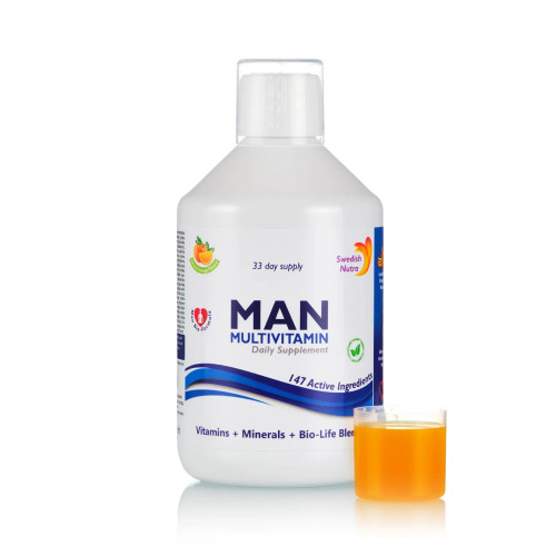Swedish Nutra Man 500ml - folyékony multivitamin férfiaknak ásványi anyagokkal