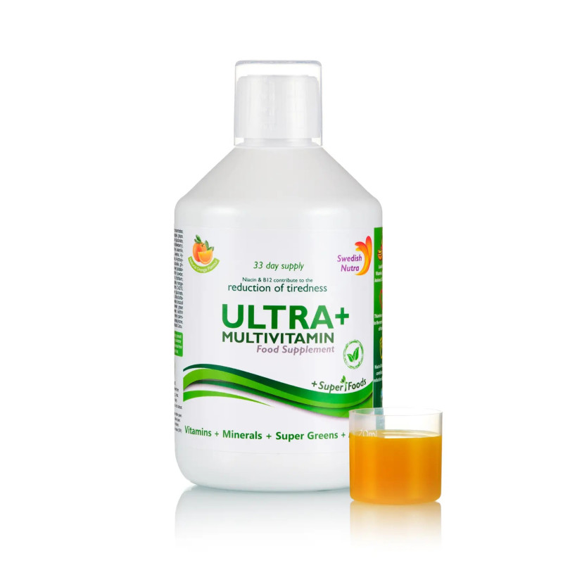 Swedish Nutra Ultra+ 500 ml - folyékonyvitamin és nyomelem koncentrátum
