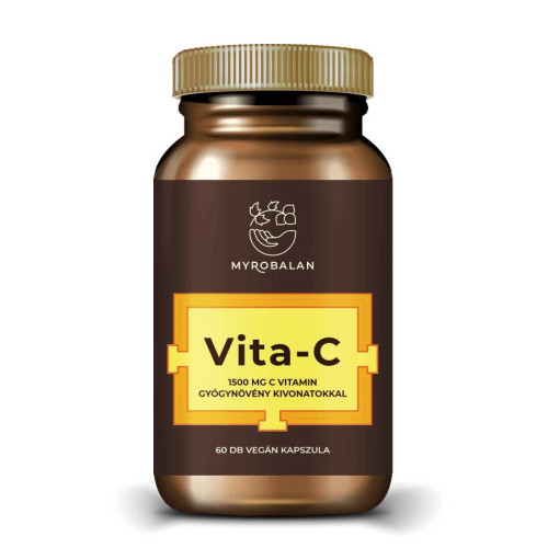 Myrobalan VITA-C – 1500 mg Vitamina C cu extracte din plante medicinale – 60 capsule vegane