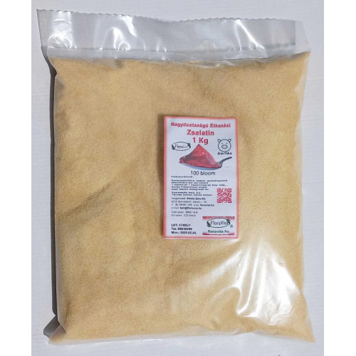 NAGY TISZTASÁGÚ ÉTKEZÉSI ZSELATIN FLORAGÉL 100 BLOOM - 1KG