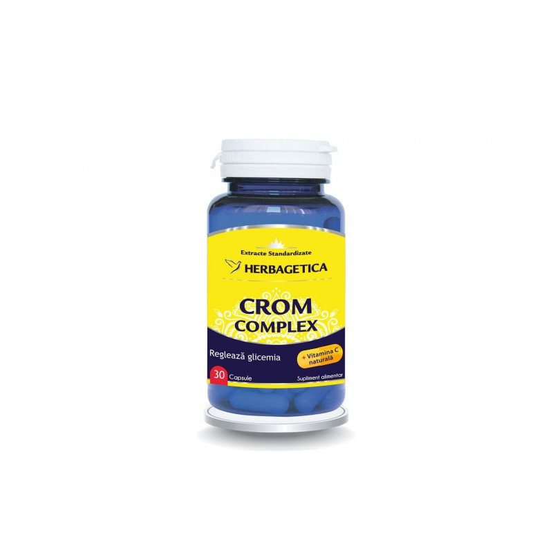 HERBAGETICA, CROM COMPLEX, 30 capsule