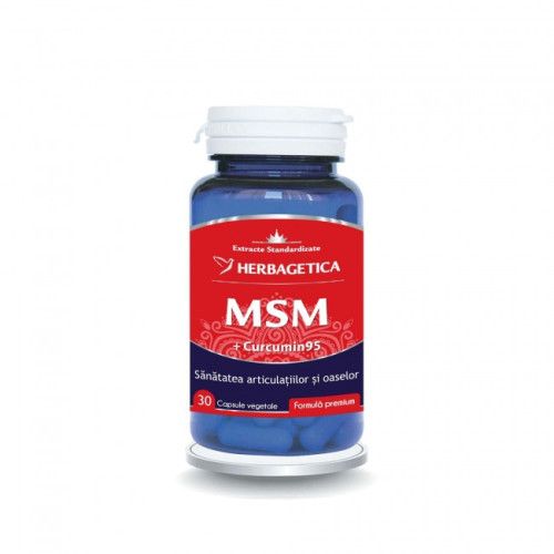 HERBAGETICA, MSM +Curcumin95, 30 capsule vegetale