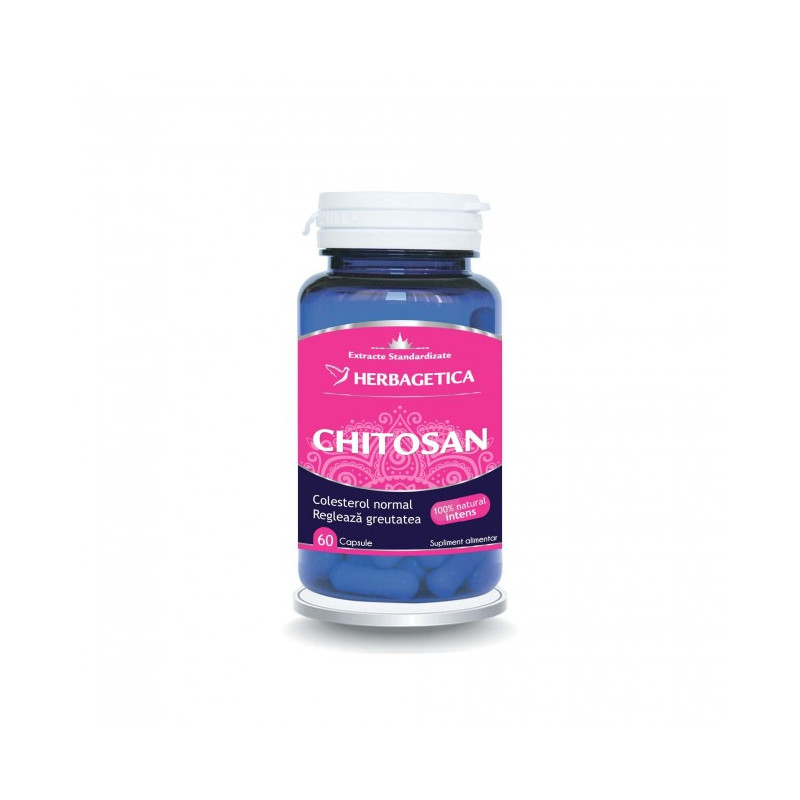 Chitosan Herbagetica – 60 capsule