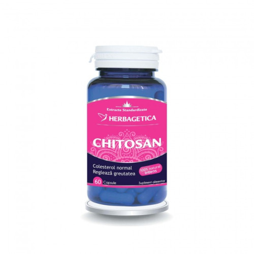 Chitosan Herbagetica – 60 capsule