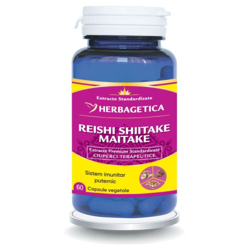 Herbagetica Reishi Shiitake Maitake 60 kapszula