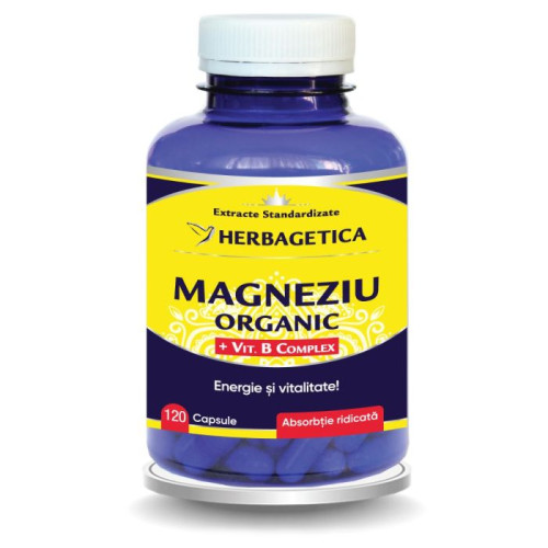Herbagetica Magneziu Organic – 120 capsule