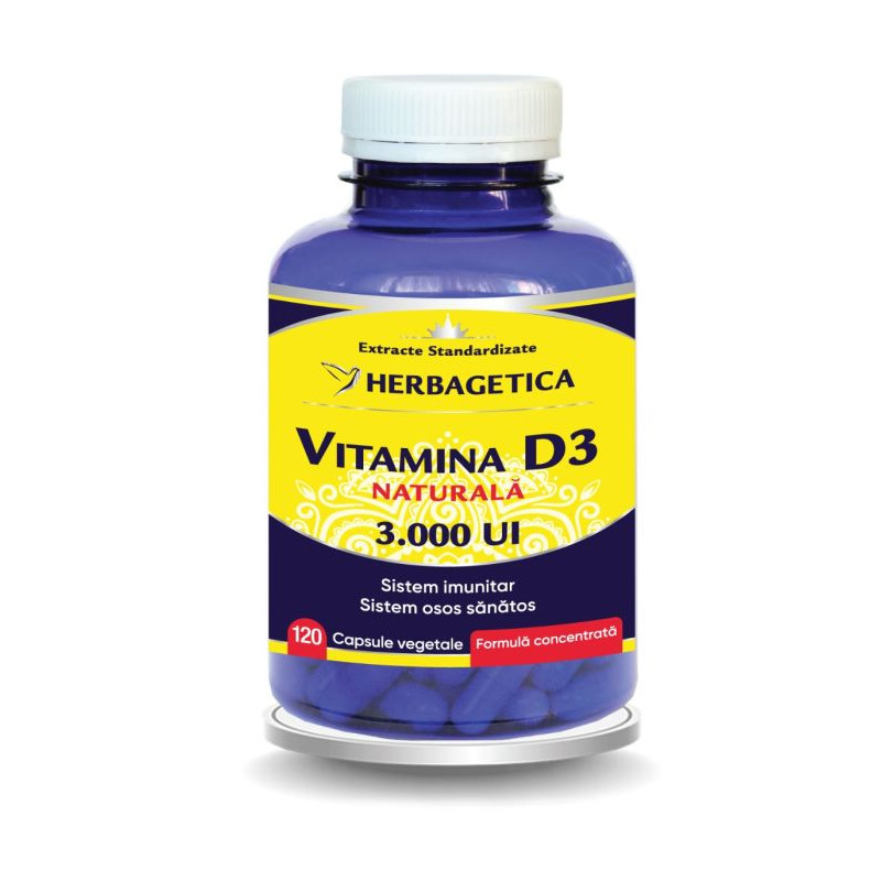 Herbagetica D3-vitamin 3000 NE – 120 kapszula