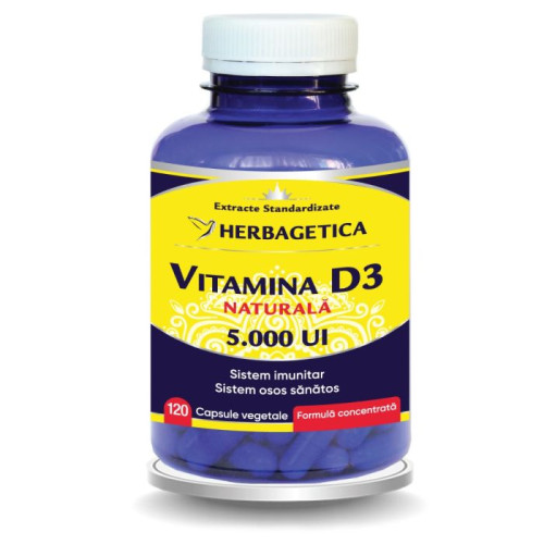 Herbagetica D3-vitamin 5000 NE – 120 kapszula
