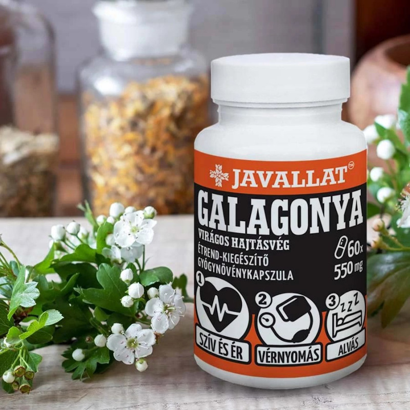 Javallat, Crataegus (vârfuri înflorite de păducel) – 60 capsule