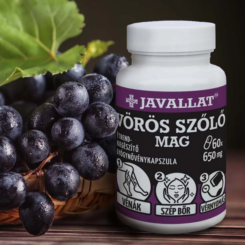 Javallat Vörös Szőlő Mag Kapszula (60 db)