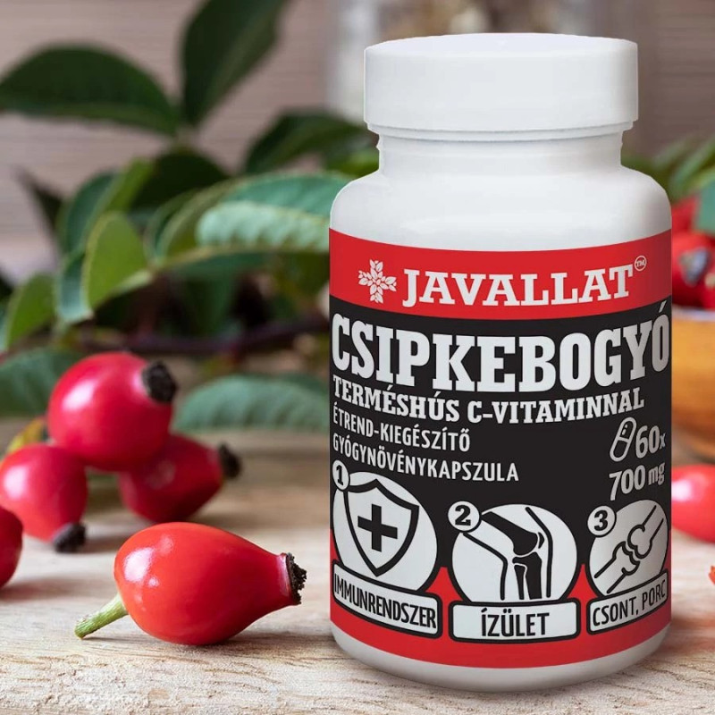 Javallat Csipkebogyó Terméshús C-vitaminnal Kapszula (60 db)