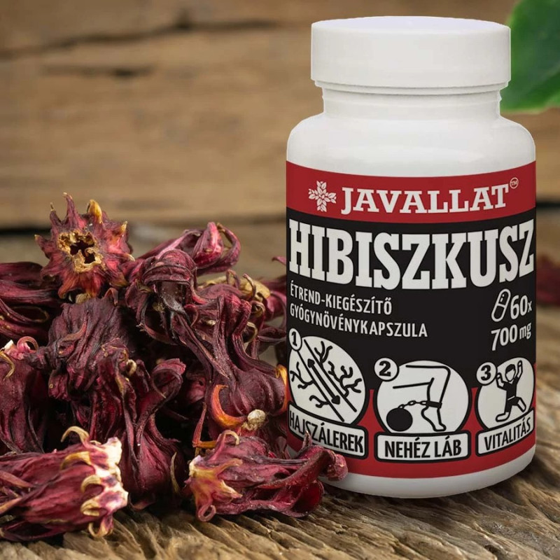 Javallat Hibiszkuszvirág-csészelevél Kapszula (60 db)