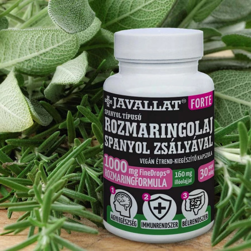 JAVALLAT® Forte Capsule cu Ulei de Rozmarin și Salvie Spaniolă (60 buc)