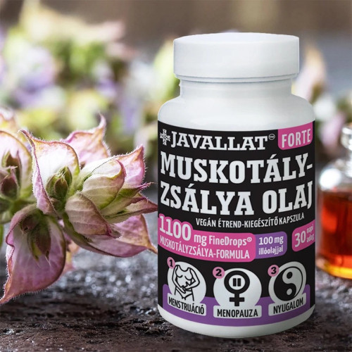 JAVALLAT® Forte Muskotályzsálya olaj (60 db)