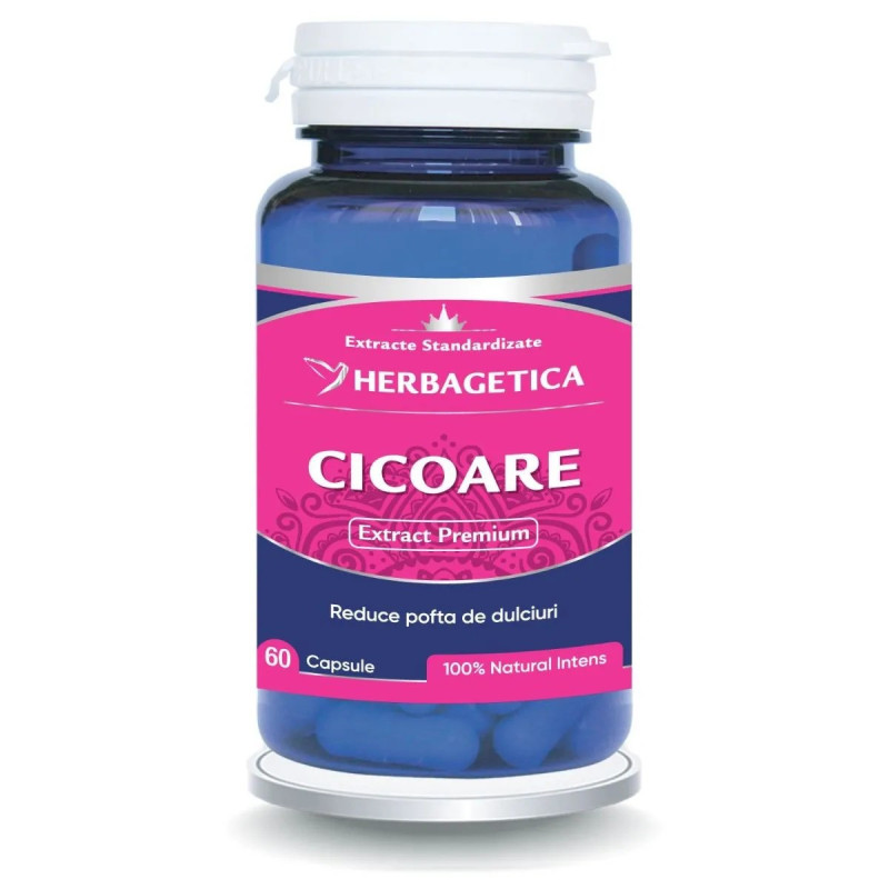 Herbagetica Cicoare Extract – 60 capsule