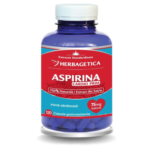 Herbagetica Természetes Aspirin CardioPrim – 120 kapszula