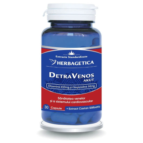 Herbagetica DetraVenos Akut, 60 capsule