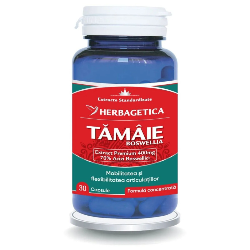 Herbagetica Tămâie – Boswellia Serrata, 30 capsule