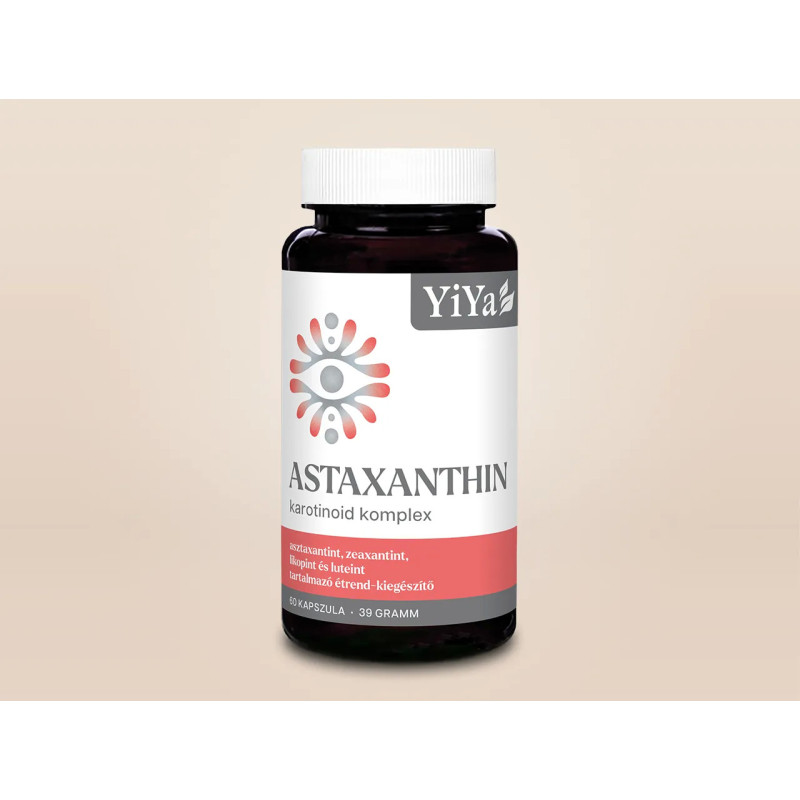 YiYa Astaxanthin, Zeaxantin, Lutein, Likopin, 60 kapszula - karotinoid komplex