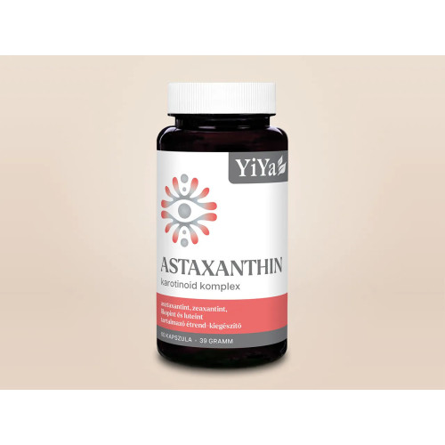 YiYa Astaxanthin, Zeaxantin, Lutein, Likopin, 60 kapszula - karotinoid komplex
