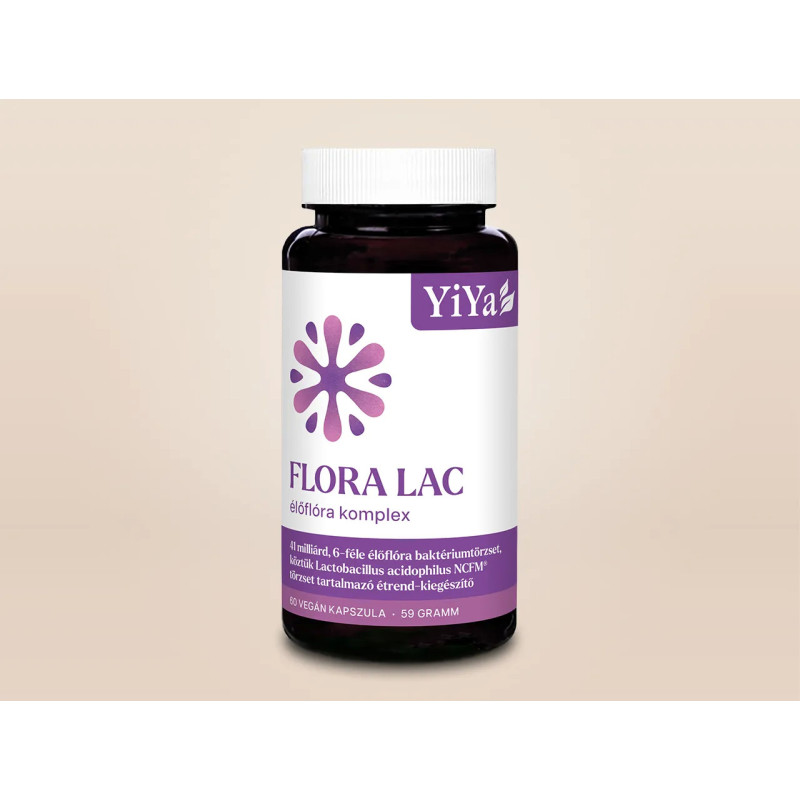 YiYa Flora LAC complex de floră vie, 60 capsule - 41 miliarde de bacterii active pentru sănătatea tractului intestinal!