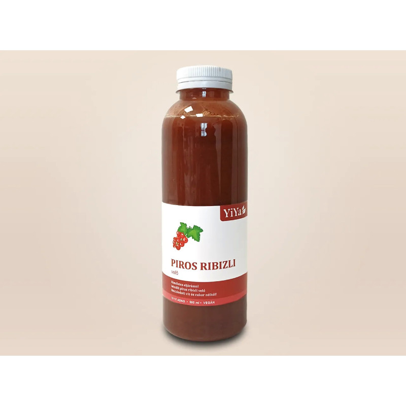 YiYa Piros ribizli velő, 500 ml - C-vitaminban és karotinoidokban gazdag bogyós gyümölcs  egyenesen a magyar földről!