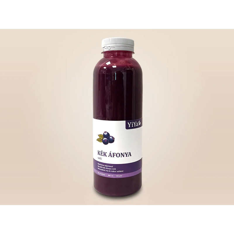 YiYa 100% Kék áfonya velő, 500 ml – Antioxidánsokban gazdag szupergyümölcs Erdélyből