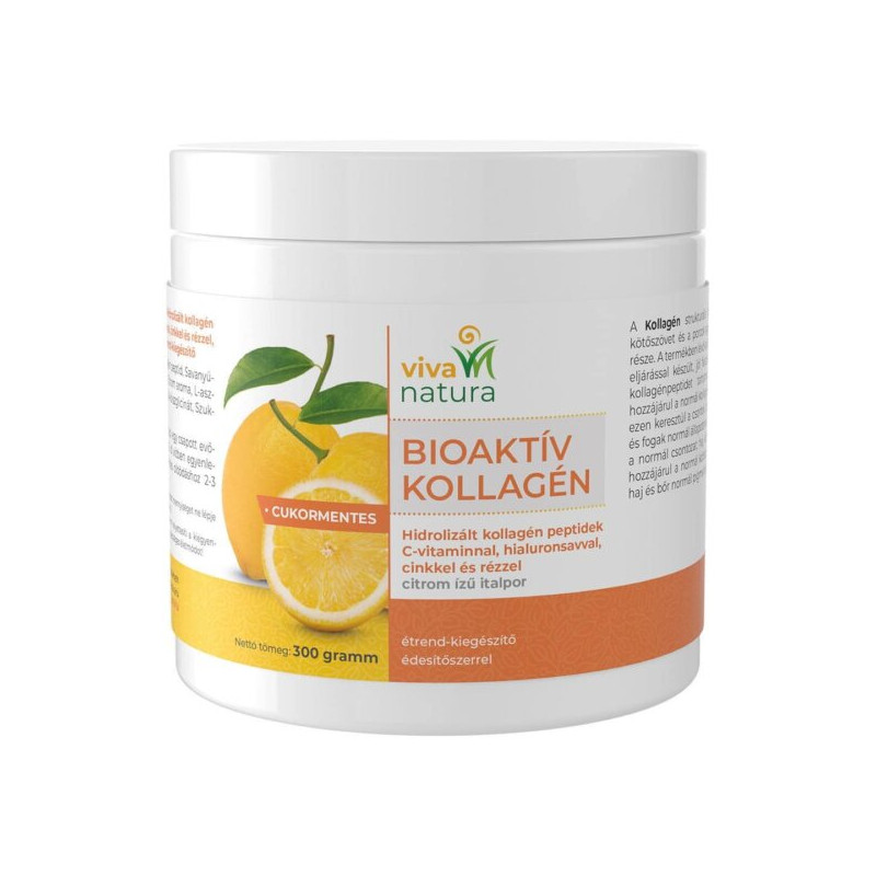 COLLAGEN PLUS Pudră de băutură cu aromă de lămâie colagen și vitamina C (300 g)